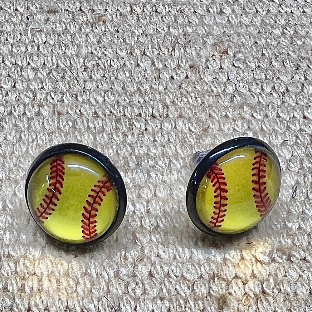 Softball mom earrings, ball game outfit sport fan girls game day coach travel